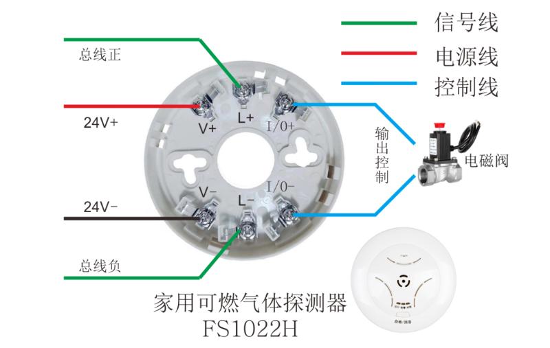FS1022H可燃气体广东探测器接线图
